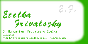 etelka frivalszky business card